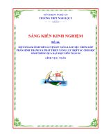 SKKN một số giải pháp rèn luyện kỹ năng làm việc nhóm góp phần hình thành và phát triển năng lực hợp tác cho học sinh thông qua dạy học môn toán 10 