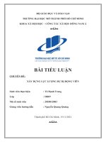 TIỂU LUẬN CHUYÊN đề xây DỰNG lực LƯỢNG dự bị ĐỘNG VIÊN 