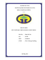 THUYẾT MINH đồ án môn học THIẾT kế ĐỘNG cơ đốt TRONG  đồ án thiết kế động cơ đốt trong (XGV6 0321) 