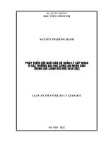 Phát triển đội ngũ cán bộ quản lý cấp khoa ở các trường đại học công an nhân dân trong bối cảnh đổi mới giáo dục 