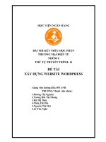 TIỂU LUẬN THƯƠNG mại điện tử đề tài xây DỰNG WEBSITE WORDPRESS 