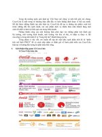 phân tích mô hình SWOT” để có cách nhìn nhận và đánh giá về bước phát triển của coca cola hiện tại và hướng đến tương lai phát triển bền vững  