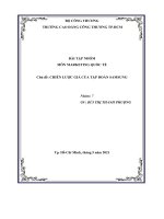 tiểu luận môn MARKETING QUỐC tế chủ đề CHIẾN lược GIÁ của tập đoàn SAMSUNG 