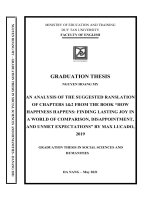 AN ANALYSIS OF THE SUGGESTED RANSLATION OF CHAPTERS 12 FROM THE BOOK “HOW HAPPINESS HAPPENS FINDING LASTING JOY IN a WORLD OF COMPARISON, DISAPPOINTMENT, AND UNMET EXPECTATIONS” BY MAX LUCADO, 2019 