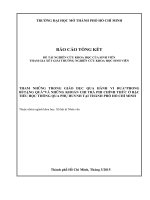 Tham nhũng trong giáo dục qua hành vi đưa “phong bì   tặng quà” và những khoản chi trả phi chính thức ở bậc tiểu học thông qua phụ huynh tại tp hcm nghiên cứu khoa học  