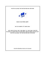 Mức độ sử dụng thư viện phục vụ việc học chuyên ngành của sinh viên ngành tiếng trung khoa ngoại ngữ trường đại học mở thành phố hồ chí minh nghiên cứu khoa học  