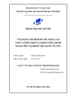 Ứng dụng mô hình ipa để nâng cao chất lượng dịch vụ khám chữa bệnh ngoại trú tại bệnh viện quốc tế city  
