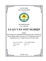 Hoàn thiện quy trình kiểm toán khoản mục chi phí trả trước trong kiểm toán báo cáo tài chính do công ty trách nhiệm hữu hạn kiểm toán và định giá đại việt thực hiện  luận văn tốt nghiệp  chuyên ngành kế toán 