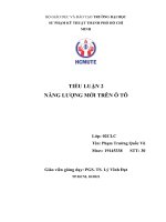 TIỂU LUẬN 2 NĂNG LƯỢNG mới TRÊN ô tô phân tích các phương pháp giảm khí xả trên động cơ diesel 