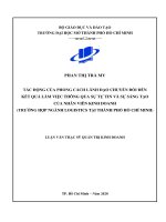 Tác động của phong cách lãnh đạo chuyển đổi đến kết quả làm việc thông qua sự tự tin và sự sáng tạo của nhân viên kinh doanh (trường hợp ngành logistics tại thành phố hồ chí minh)  