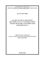 Dạy học mỹ thuật theo hướng phát triển năng lực người học trong trường trung học cơ sở chiềng sinh – thành phố sơn la 