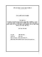 Este – lipit Hóa học 12 nhằm phát triển năng lực vận dụng kiến thức kĩ năng cho học sinh trường Trung học phổ thông dân tộc nội trú