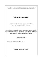 Một số phương pháp luyện ngữ điệu cho sinh viên chuyên ngành tiếng anh khoa ngoại ngữ trường đại học mở thành phố hồ chí minh nghiên cứu khoa học  