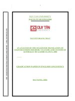 AN ANALYSIS OF THE SUGGESTED TRANSLATION OF CHAPTER 8 FROM THE BOOK CULTURE AND CUSTOMS OF AUSTRALIA BY LAURIE CLANCY, 2004 