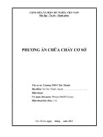 PHƯƠNG án PHÒNG CHÁY CHỮA CHÁY và cứu nạn cứu hộ cơ sở