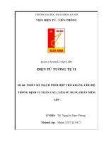 Thiết kế mạch phối hợp trở kháng cho hệ thống định vị toàn cầu ( GPS) sử dụng phần mềm ADS