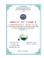 Giải pháp nâng cao chất lượng dịch vụ thẻ atm tại ngân hàng nông nghiệp và phát triển nông thôn việt nam   chi nhánh huyện yên thành, tỉnh nghệ an  