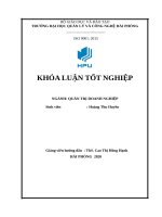SẢN XUẤT KINH DOANH TẠI CHI NHÁNH BƯU CHÍNH VIETTEL HẢI PHÒNG TỔNG CTY CP BƯU CHÍNH VIETTEL