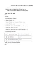 BÁO cáo THỰC HIỆN đồ án CHUYÊN NGÀNH 2 THIẾT lập các THÔNG số CHÍNH PA 