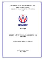 TỐI ƯU VÔ TUYẾN MẠNG DI ĐỘNG 3G WCDMA