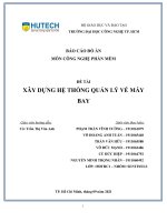 ÔNG NGHỆ PHẦN mềm đề tài xây DỰNG hệ THỐNG QUẢN lý vé máy BAY 
