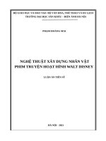 Nghệ thuật xây dựng nhân vật phim truyện hoạt hình Walt Disney.