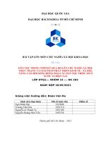 DÂN TỘC TRONG THỜI KỲ QUÁ độ LÊN CHỦ NGHĨA XÃ HỘI  THỰC TRẠNG VÀ GIẢI PHÁP PHÁT TRIỂN KINH TẾ   XÃ HỘI, NÂNG CAO đời SỐNG ĐỒNG BÀO CÁC DÂN TỘC THIỂU SỐ ở  