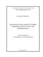 ĐỊNH TỘI DANH TỘI LẠM DỤNG TÍN NHIỆM CHIẾM ĐOẠT TÀI SẢN TỪ THỰC TIỄN TỈNH BÌNH DƯƠNG