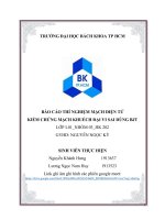 BÁO cáo THÍ NGHIỆM MẠCH điện tử KIỂM CHỨNG MẠCH KHUẾCH đại VI SAI DÙNG BJT 