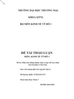 THẢO LUẬN môn KINH tế vĩ mô 1 đề tài phân tích những thành công và hạn chế của chính sách tài khóa ở việt nam 