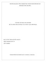 TIỂU LUẬN văn hóa ẩm THỰC  đề tài PHÂN TÍCH ẩm THỰC của nước ý QUA món PIZZA 