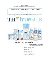 TÌM HIỂU hệ THỐNG QUẢN lý CHẤT LƯỢNG tại CÔNG TY cổ PHẦN sữa TH TRUE MILK 