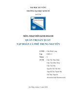 NHẬP môn KINH DOANH QUẢN TRỊ sản XUẤT tập đoàn cà PHÊ TRUNG NGUYÊN 