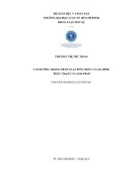 Cấp dưỡng trong pháp luật hôn nhân và gia đình thực trạng và giải pháp (luận văn thạc sỹ luật học) 