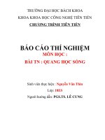 BÁO cáo THÍ NGHIỆM môn học  bài TN QUANG học SÓNG 