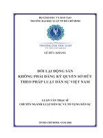 Đòi lại động sản không phải đăng ký quyền sở hữu theo pháp luật dân sự việt nam (luận văn thạc sỹ luật học) 
