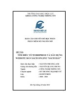 TÌM HIỂU VỀ WORDPRESS VÀ XÂY DỰNG WEBSITE BÁN SÁCH ONLINE “SÁCH HAY” 