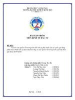 Vai trò của nguồn vốn trong nước đối với sự phát triển của các quốc gia đang  phát triển. Phân tích sự dịch chuyển trong cơ cấu nguồn vốn trong nước tại Việt Nam  giai đoạn 2010-2020.