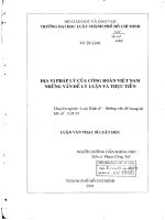 Địa lý pháp lý của công đoàn việt nam những vấn đề lý luận và thực tiễn (luận văn thạc sỹ luật) 