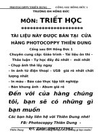 ĐỀ CƯƠNG TRẮC NGHIỆM MÔN TRIẾT HỌC MỚI NHẤT