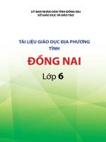 TÀI LIỆU GIÁO dục địa PHƯƠNG TỈNH ĐỒNG NAI lớp 6 