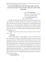 VẬN DỤNG MÔ HÌNH HỌC TẬP KẾT HỢP (BLENDED LEARNING)  VÀO DẠY HỌC LỊCH SỬ VIỆT NAM (1858 – 1884), LỚP 11 TRUNG HỌC PHỔ THÔNG