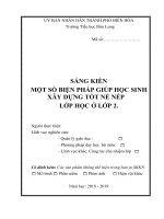 SKKN một số biện pháp ổn định nề nếp học sinh lớp 2