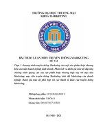 Chọn 1 chương trình truyền thông marketing của một sản phẩm hoặc thương hiệu của một doanh nghiệp kinh doanh  phân tích và đánh giá mức độ đáp ứng chương trình quảng cáo của sản phẩm 