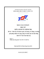 Tính tất yếu khách quan, nội dung, tác động và những giải pháp nhằm mở rộng, nâng cao hiệu quả của hội nhập kinh tế ở việt nam hiện nay 