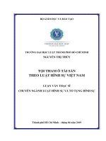 Tội tham ô tài sản theo luật hình sự việt nam 