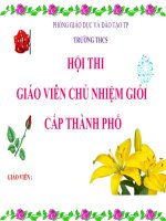 Báo cáo biện pháp thi giáo viên chủ nhiệm lớp giỏi