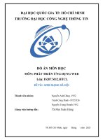 ĐỒ án môn học môn PHÁT TRIỂN ỨNG DỤNG WEB đề tài WEB MẠNG xã hội 