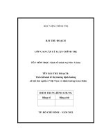 TIỂU LUẬN CAO cấp CHÍNH TRỊ   môn KINH tế CHÍNH TRỊ   thể chế kinh tế thị trường định hướng xã hội chủ nghĩa ở việt nam và định hướng hoàn thiện