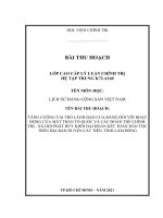 TIỂU LUẬN CAO cấp CHÍNH TRỊ   tăng cường sự lãnh đạo của đảng đối với hoạt động của mặt trận tổ quốc và các đoàn thể chính trị   xã hội phát huy khối đại đoàn kết toàn dân tộc trên địa bàn huyện cát tiên, tỉnh lâm đồng